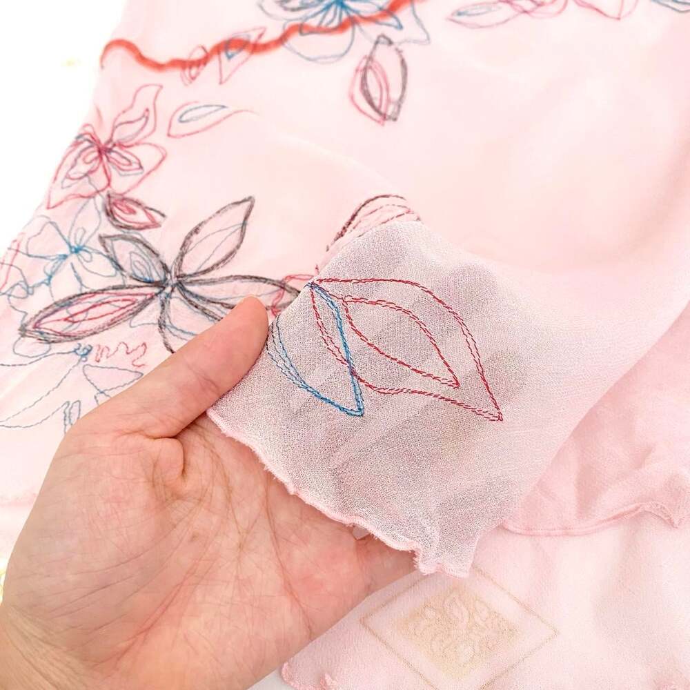 y2k pink sheer embroidered cami - Picture 8 of 8